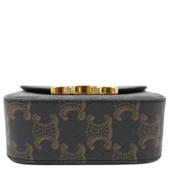 Celine  Triomphe Mini Canvas Shoulder Bag Brown - Picture 5 of 12